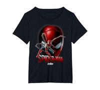 Marvel Infinity War Spider-Man Game Face Graphic Camiseta Camiseta, Mujer Tallas Grandes, Negro, 5XL Grande