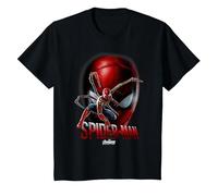 Marvel Infinity War Spider-Man Game Face Graphic Camiseta Camiseta, Niños, Negro, 4 años