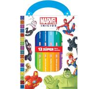 MARVEL INICIOS - MI PRIMERA BIBLIOTECA - 12 LIBROS DE CARTON - PI KIDS (M1L)