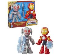 Marvel, Iron Man and His Awesome Friends, Iron Man & Ultron Pack de Duelo, Figuras Gigantes, Pack Doble de Figuras de acción