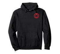 Marvel Iron Man Red Dropped Tonal Face Emblem Sudadera con Capucha, Unisex para Adultos, Negro, M