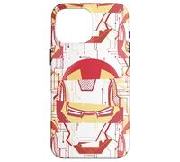 Marvel Iron Man Tony Stark Casco empalmado Carcasa para iPhone 16 Pro Max