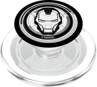 Marvel Iron Man Tony Stark Digital Icon Black and White PopSockets PopGrip para MagSafe