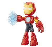 Marvel Iron Man y Sus Amigos Increíbles Iron Man Figura de Acción 22,8 cm con Escudo Repulsor, Figura Articulada Grande, Juguete de Superhéroe para Niños a Partir de 3 Años
