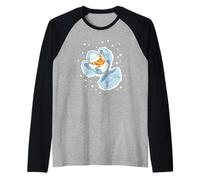 Marvel Jeff The Land Shark Holiday Snow Angel Christmas Camiseta Manga Raglan