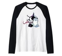 Marvel Jeff The Land Shark in Venom Symbiote Costume Camiseta Manga Raglan