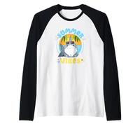 Marvel Jeff The Land Shark Summer Vibes Beach Vacation Camiseta Manga Raglan