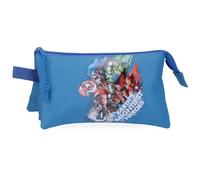 Marvel Joumma Avengers Heroes Estuche Triple, Azul, 22x12x5 cms, Poliéster, 1,32 L