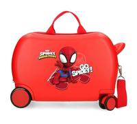 Marvel Joumma Go Spidey Maleta Infantil, Rojo, 4 Ruedas | Equipaje Mano