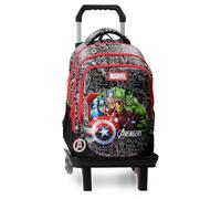 Marvel Joumma Team Avengers Mochila Escolar Doble Compartimento Portátil 15,6 pulgadas Negro 28x42x14 cm PVC 16,46L