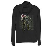 Marvel Junior's What If Rodgers Stomper Women's Long Sleeve Cowl Neck Pullover, Black, XX-Large