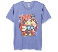 Marvel Kid's Little, Big Boys Thor Retro Hammer T-Shirt, Royal Blue Heather, Small