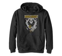 Marvel Knight-Moon Glitter Hoodie Sudadera con Capucha, Black, 7 Years para Niños
