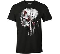 Marvel Legend Icon Officiel Bloodie Skull imprimé T-Shirt pour Hommes Col RAS du COU Manches Courtes Coton Coupe régulière,Noir_6XL