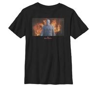 Marvel Likeness WandaVision Be A Team Boy's Premium Solid Crew Tee, Black, Youth X-Large
