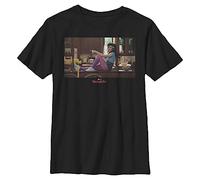 Marvel Likeness WandaVision Best Neighbors Boy's Solid Crew Tee, Black, Youth Large