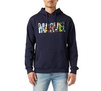 Marvel Logo Characters Capucha, Azul Marino, Small para Hombre
