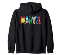 Marvel Logo Classic Avengers & Spider-Man Retro Comic Art Sudadera con Capucha