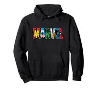 Marvel Logo Classic Avengers & Spider-Man Retro Comic Art Sudadera con Capucha