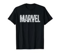 Marvel Logo Comics Gray Pencil Sketch Super Heroes Avengers Camiseta, Hombre, Negro, M