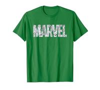 Marvel Logo Comics Gray Pencil Sketch Super Heroes Avengers Camiseta, Hombre, Verde Kelly, S