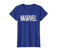 Marvel Logo Comics Gray Pencil Sketch Super Heroes Avengers Camiseta, Mujer, Azul Real, 3XL