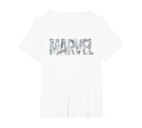 Marvel Logo Comics Gray Pencil Sketch Super Heroes Avengers Camiseta, Mujer Tallas Grandes, Blanco, 2XL Grande