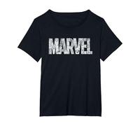 Marvel Logo Comics Gray Pencil Sketch Super Heroes Avengers Camiseta, Mujer Tallas Grandes, Negro, 6XL Grande