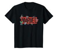 Marvel Logo Sketch Characters Camiseta