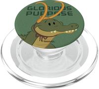 Marvel Loki Alligator Loki and Book Glorious Purpose PopSockets PopGrip para MagSafe
