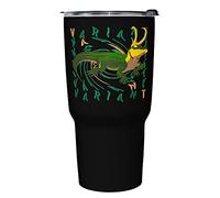 Marvel Loki Deviance - Taza de viaje con aislamiento de acero inoxidable de 27 onzas, multicolor