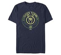 Marvel Loki - TickTock Organic Short Sleeve T-Shirt, Camiseta Unisex Adulto, Azul Marino, S