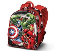 Marvel Los Vengadores Almighty-Mochila Basic, Rojo, 30 x 38 cm, Capacidad 13 L