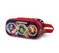 Marvel Los Vengadores Assemble-Estuche Portatodo 3D Doble, Multicolor 22 x 10 cm