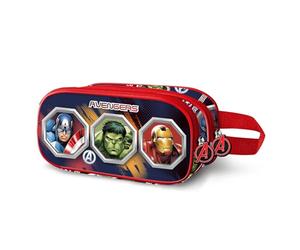Marvel Los Vengadores Assemble-Estuche Portatodo 3D Doble, Multicolor 22 x 10 cm