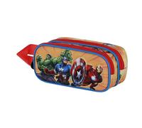 Marvel Los Vengadores Attack-Estuche Portatodo 3D Doble, Rojo, 22 x 10 cm