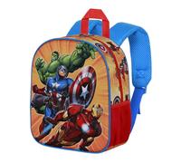 Marvel Los Vengadores Attack-Mochila 3D Elite, Rojo, 25 x 30 cm, Capacidad 7 L