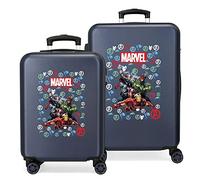 Set 2/trolley marvel abs 55-68cm. 4r. avengers team marino azul Talla única