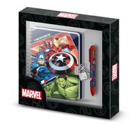Marvel Los Vengadores Battle-Pack de Diario A5 + Bolígrafo de 6 Colores, Azul
