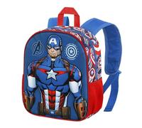 Marvel Los Vengadores-Mochila 3D Pequeña, 26 x 31 cm, Capacidad 8.5 L, Azul First