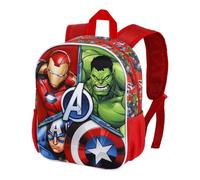 Marvel Los Vengadores-Mochila 3D Pequeña, 26 x 31 cm, Capacidad 8.5 L, Multicolor Massive