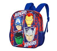 Marvel Los Vengadores-Mochila 3D Pequeña, 26 x 31 cm, Capacidad 8.5 L, Rojo The Four