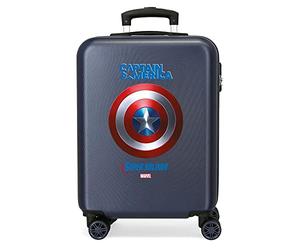 Marvel Los Vengadores Sky Avengers Maleta de cabina Azul 37x55x20 cms Rígida ABS Cierre combinación 34L 2,6Kgs 4 Ruedas Dobles Equipaje de Mano