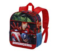 Marvel Los Vengadores Union-Mochila 3D Pequeña, Rojo, 26 x 31 cm, Capacidad 8.5 L