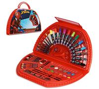 Marvel Maletín Pinturas para Niños Estuche Completo con Pinturas Rotuladores Ceras y Lápices de Colores 40+ Pzs Material Escolar Spiderman Juguetes Niño Regalos para Niños