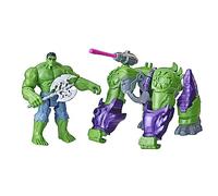 Marvel Mech Strike Mechasaurs, Hulk de 4.5 pulgadas con figuras de acción Gamma Smasher Mechasaur, juguetes de superhéroes para niños a partir de 4 años, F6600