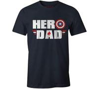 Marvel Memarcots228 Camiseta, Azul Marino, L para Hombre