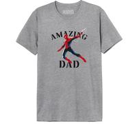 Marvel Memarcots310 Camiseta, Gris Melange, L para Hombre