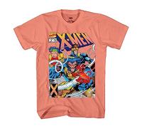 Marvel Mens Comics Group Shirt - X-Men Wolverine Mens Tee - Throwback Classic T-Shirt (Coral, Large)