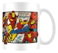 Marvel mg23436 8 x 11,5 x 9,5 cm Retro Iron Man Paneles Taza de cerámica, Multic